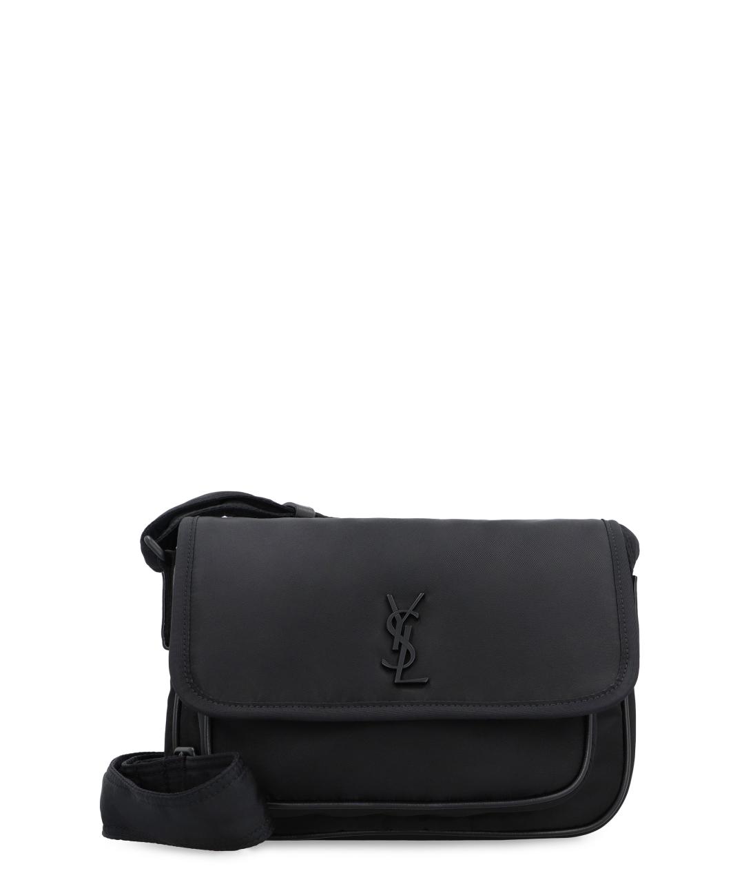 SAINT LAURENT Черная синтетическая сумка на плечо, фото 1