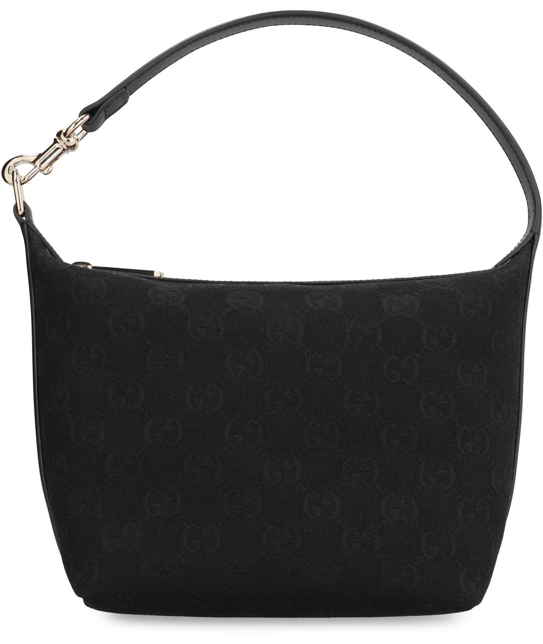 GUCCI Черная хлопковая сумка с короткими ручками, фото 1