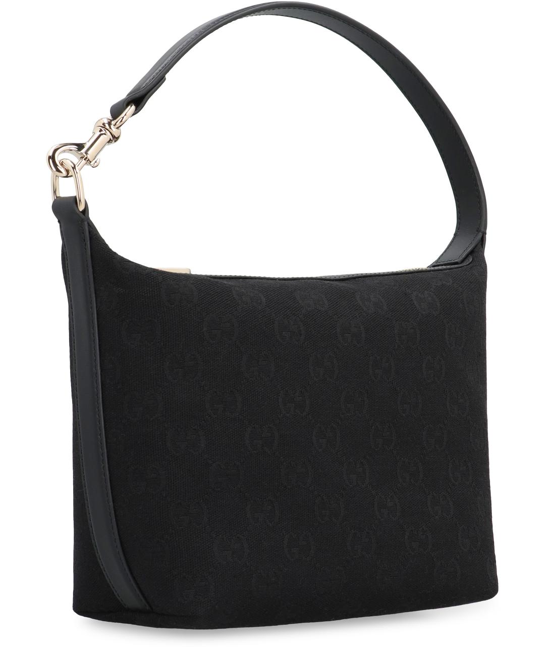 GUCCI Черная хлопковая сумка с короткими ручками, фото 2