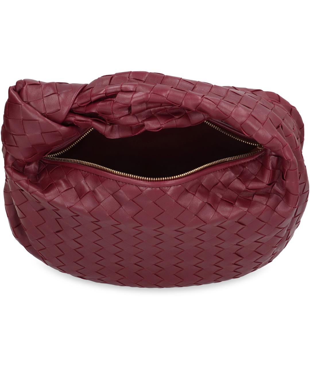 BOTTEGA VENETA Бордовая кожаная сумка с короткими ручками, фото 5