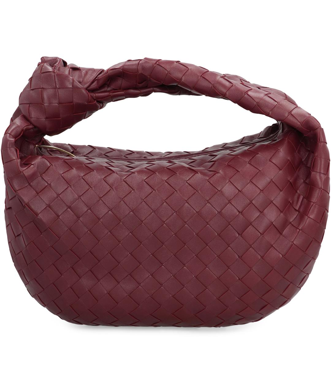 BOTTEGA VENETA Бордовая кожаная сумка с короткими ручками, фото 7