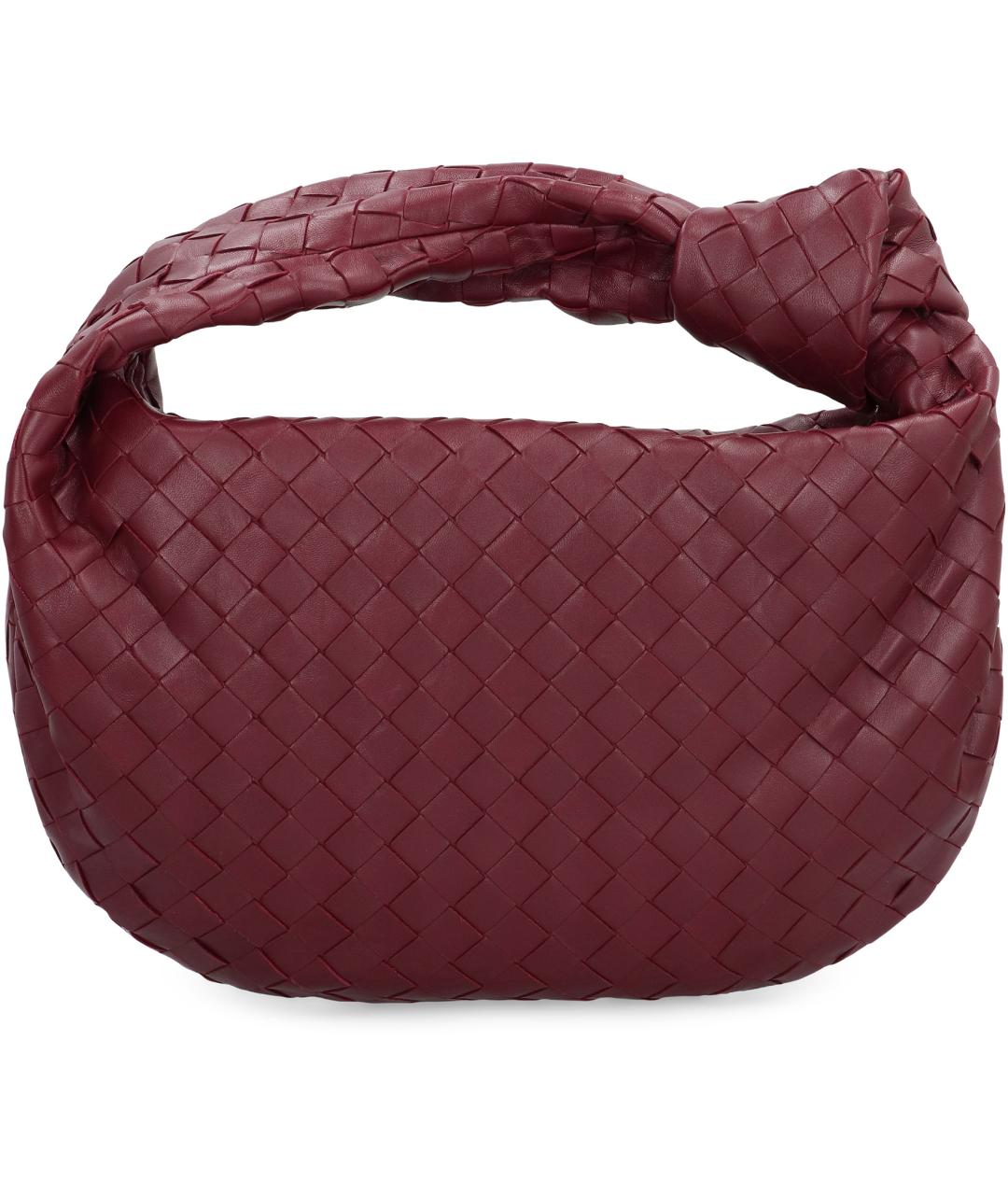 BOTTEGA VENETA Бордовая кожаная сумка с короткими ручками, фото 4
