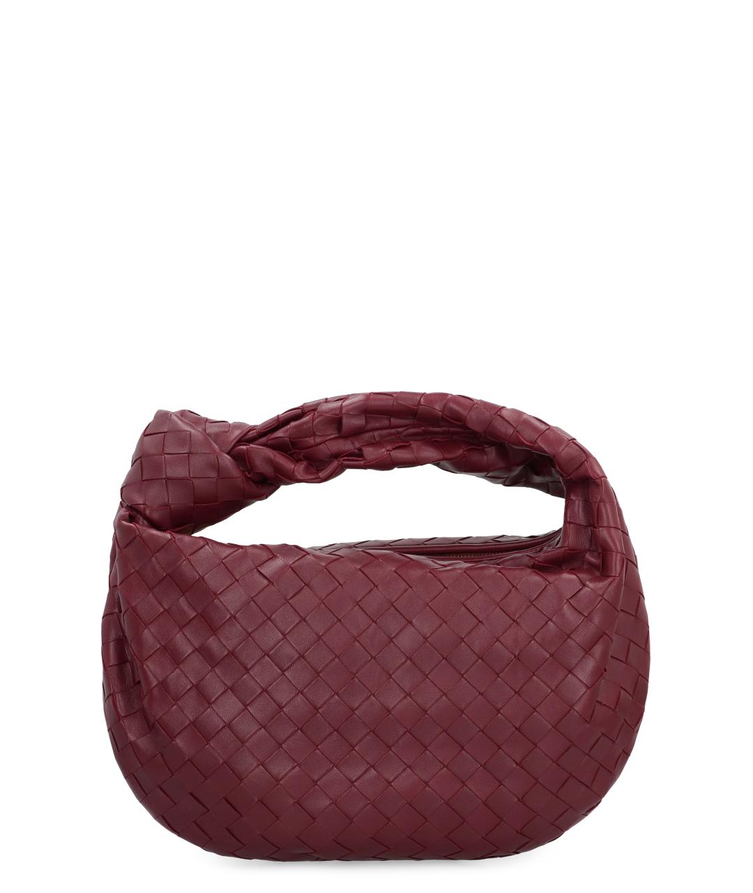 BOTTEGA VENETA Бордовая кожаная сумка с короткими ручками, фото 1