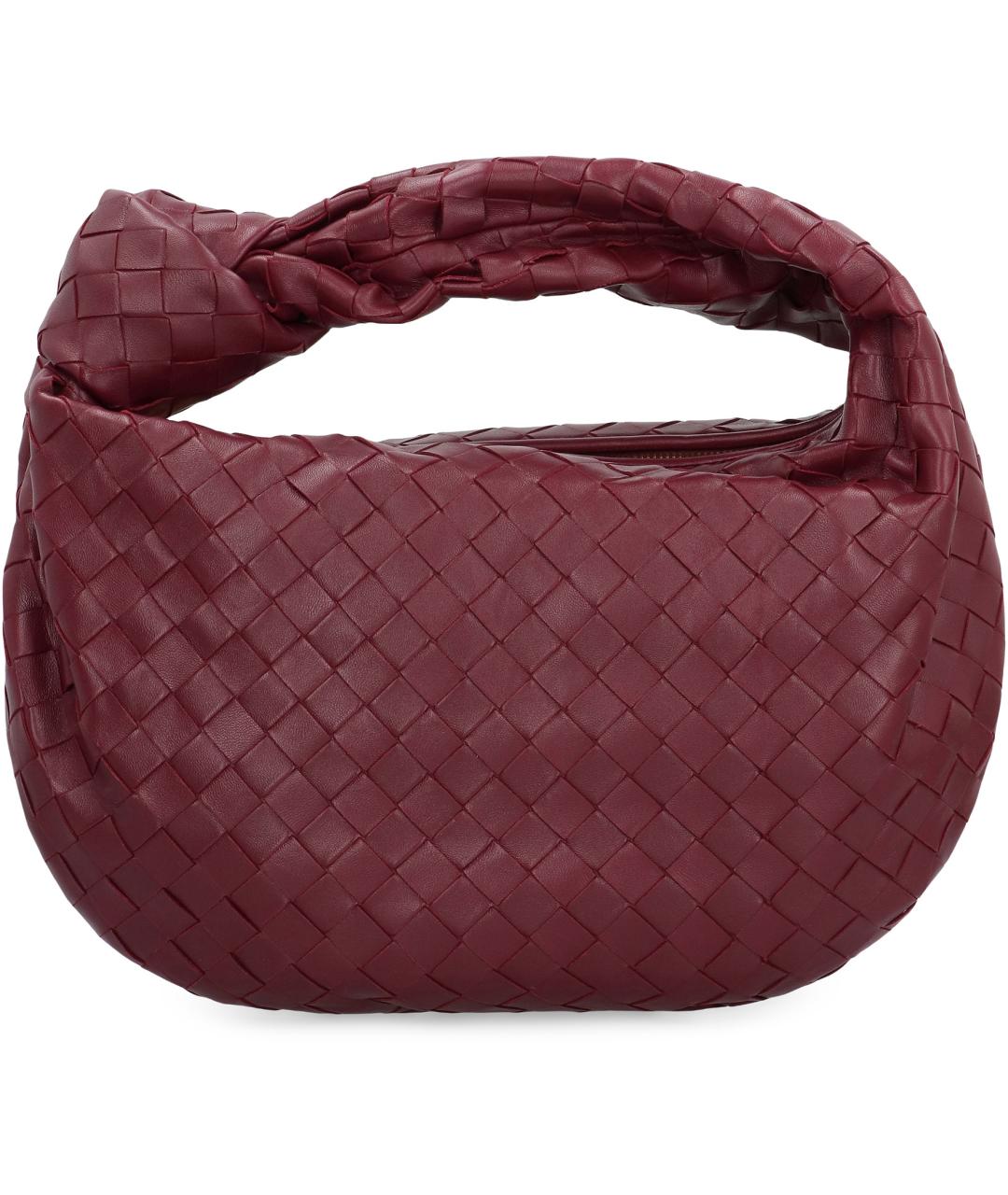 BOTTEGA VENETA Бордовая кожаная сумка с короткими ручками, фото 2