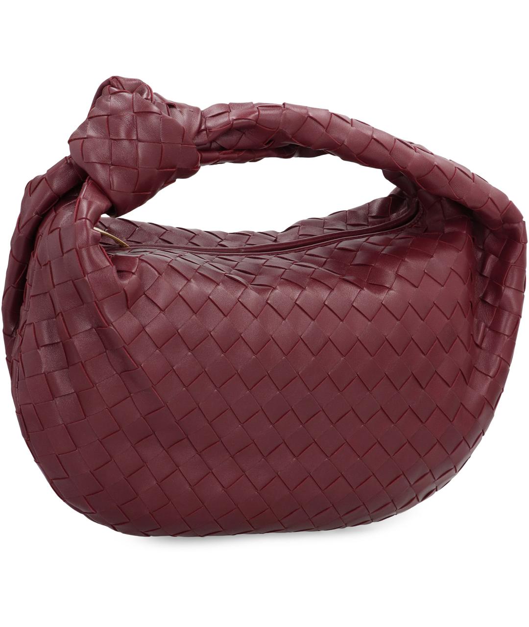 BOTTEGA VENETA Бордовая кожаная сумка с короткими ручками, фото 8