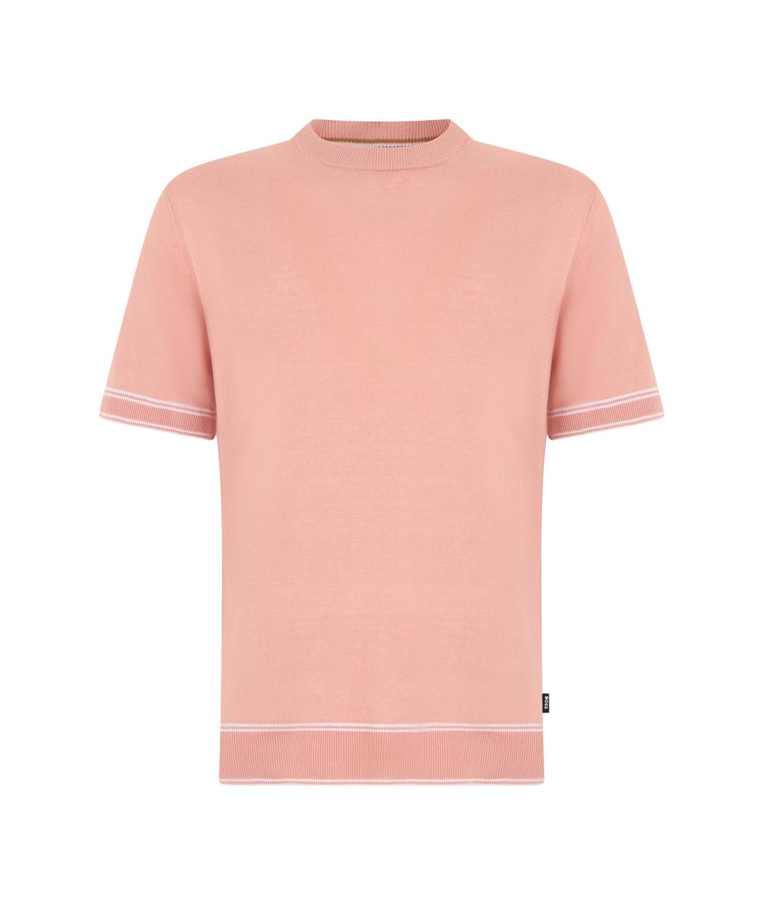HUGO BOSS Коралловая льняная футболка, фото 1