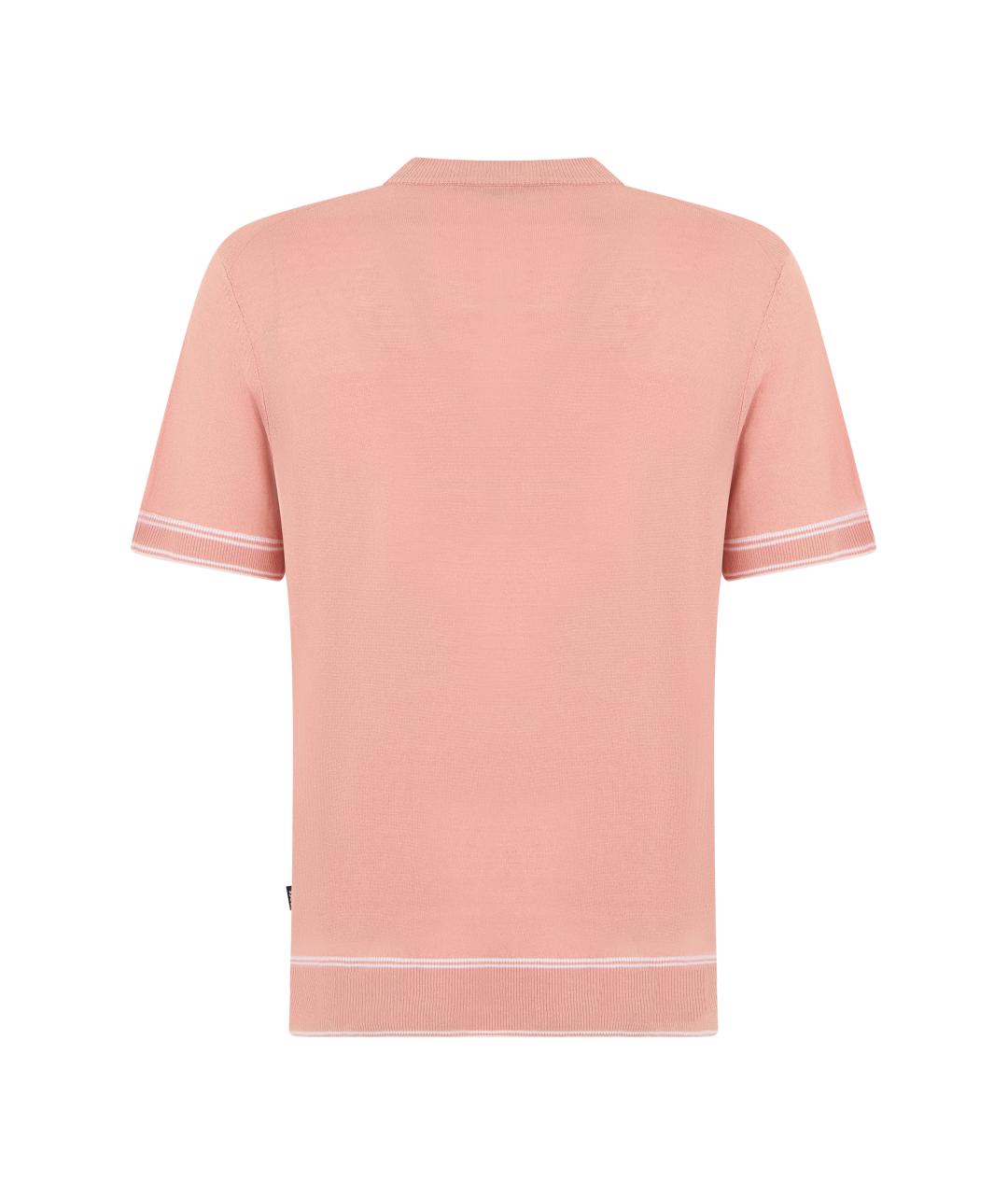 HUGO BOSS Коралловая льняная футболка, фото 2