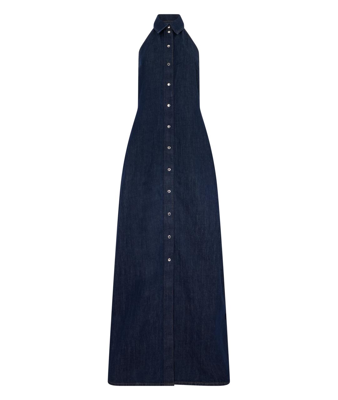 7 FOR ALL MANKIND Синее хлопковое платье, фото 1