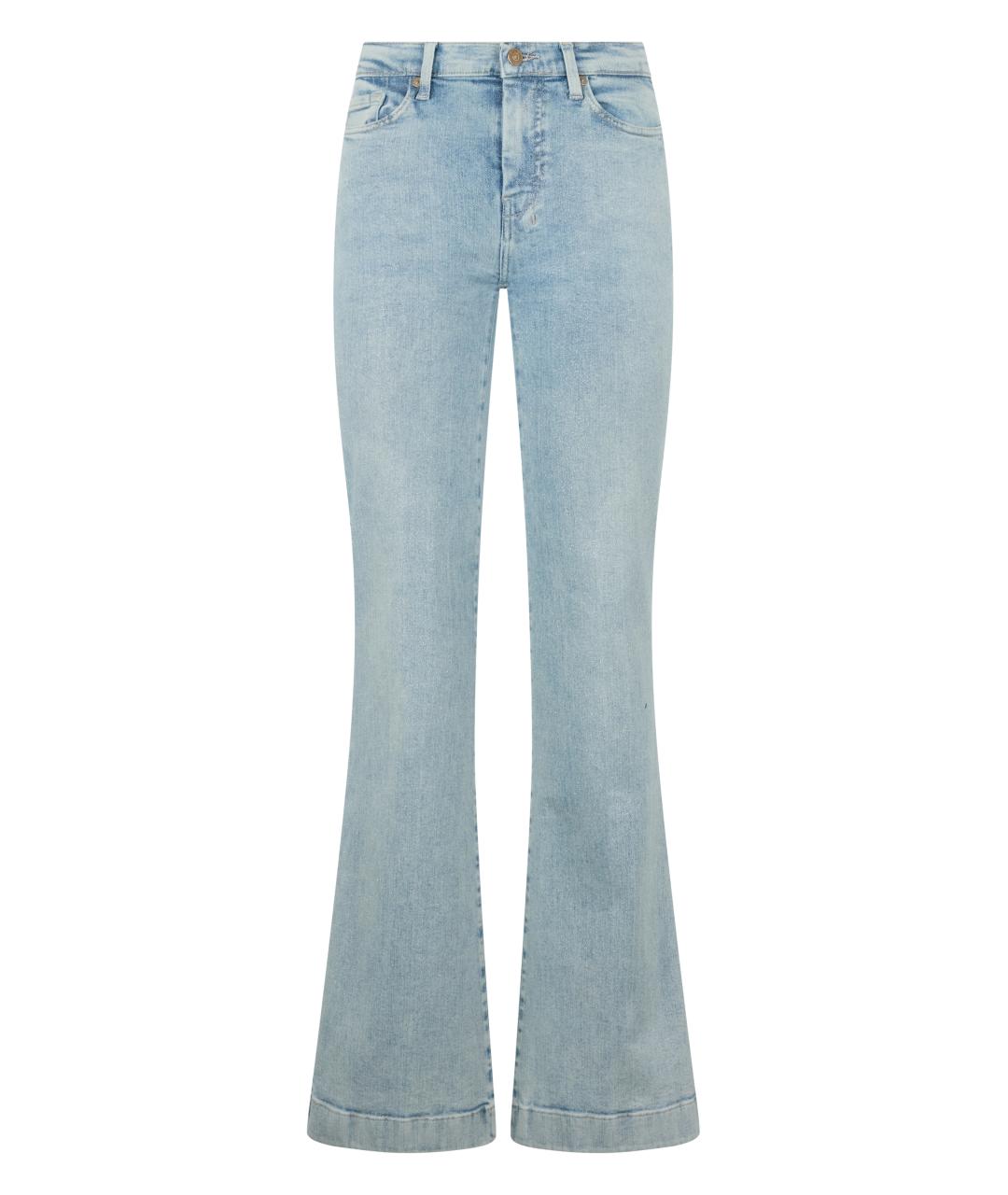 7 FOR ALL MANKIND Голубые хлопковые джинсы клеш, фото 1