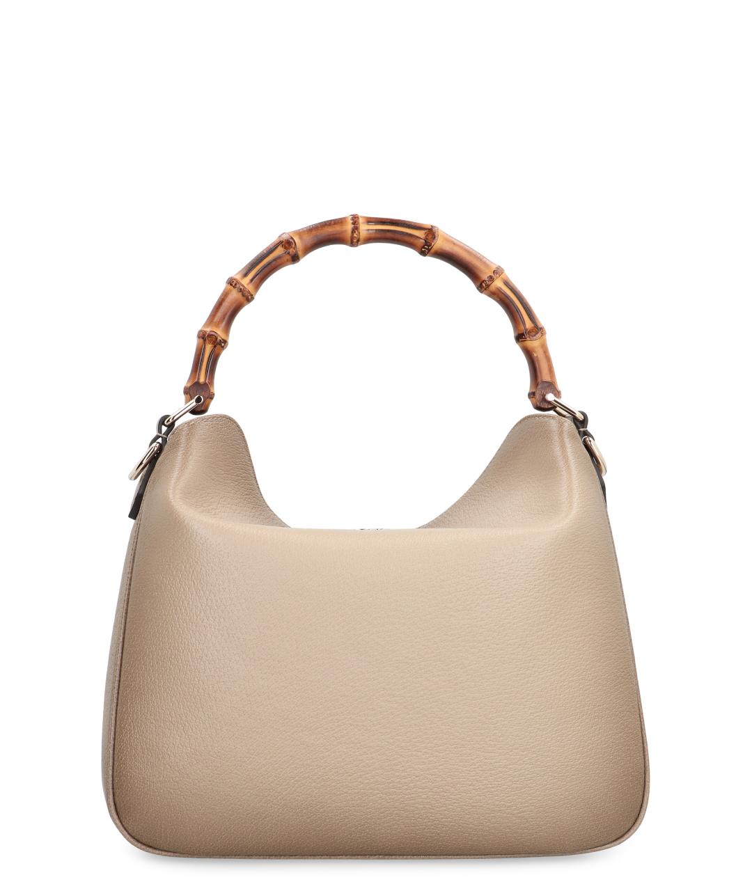 GUCCI Бежевая кожаная сумка тоут, фото 1