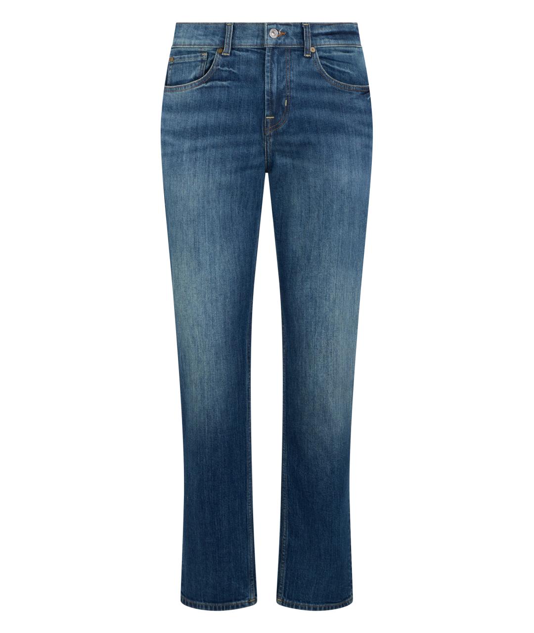 7 FOR ALL MANKIND Синие хлопковые джинсы скинни, фото 1