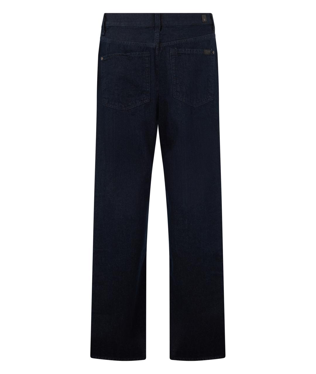 7 FOR ALL MANKIND Темно-синие хлопковые прямые джинсы, фото 2