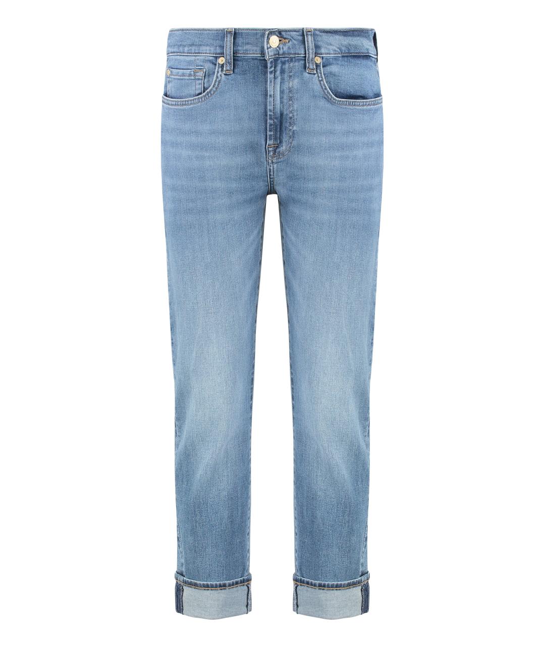 7 FOR ALL MANKIND Синие хлопковые джинсы слим, фото 1