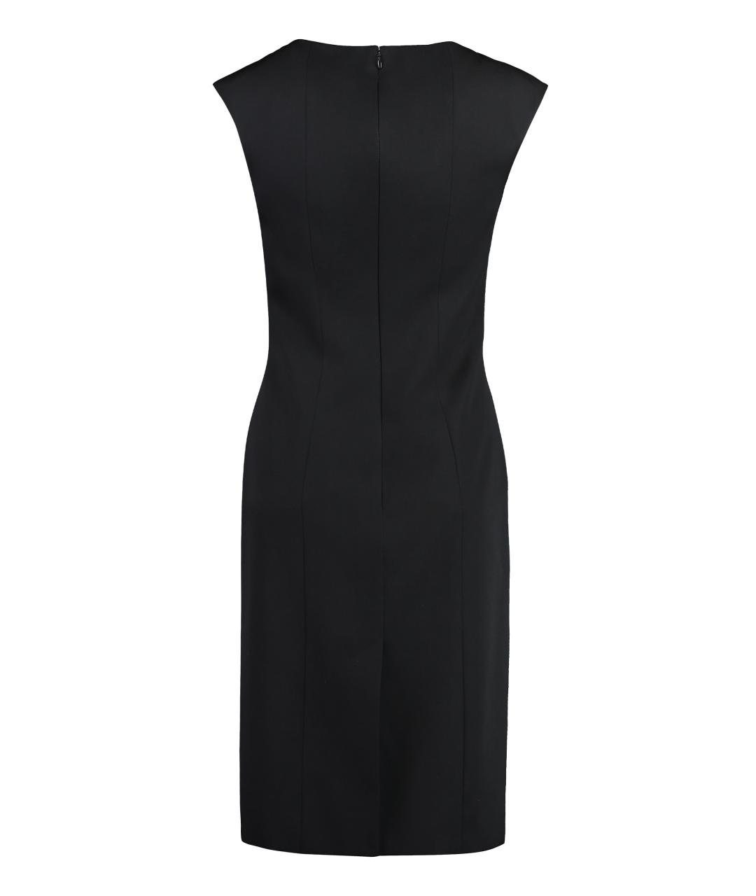 ALEXANDER MCQUEEN Черное шерстяное платье, фото 2