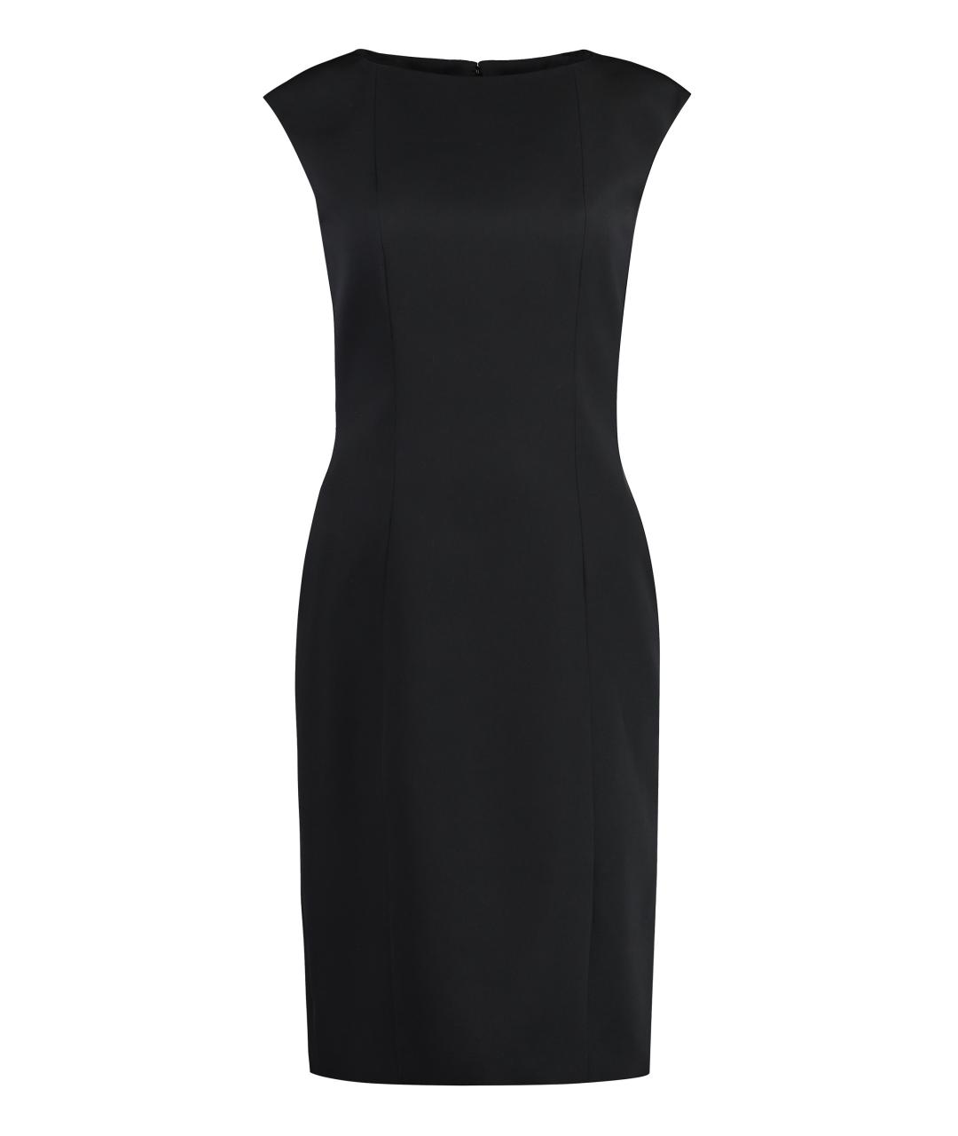 ALEXANDER MCQUEEN Черное шерстяное платье, фото 1