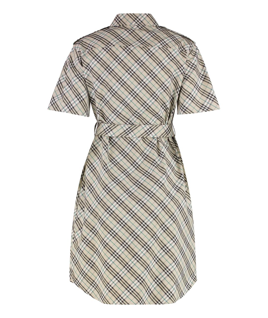BURBERRY Бежевое хлопковое платье, фото 2