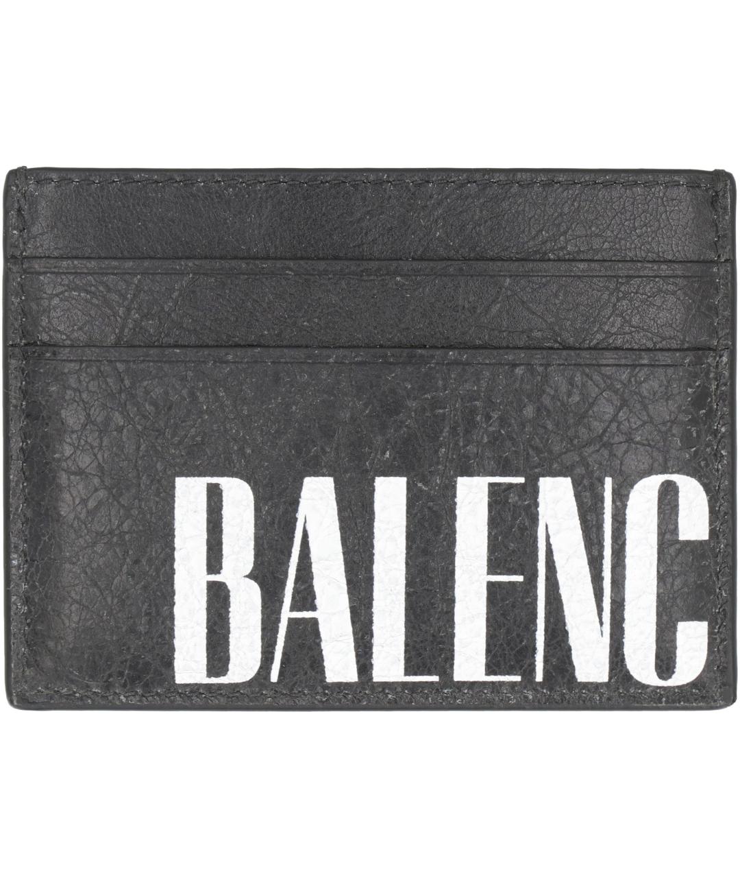 BALENCIAGA Черный кожаный кардхолдер, фото 1