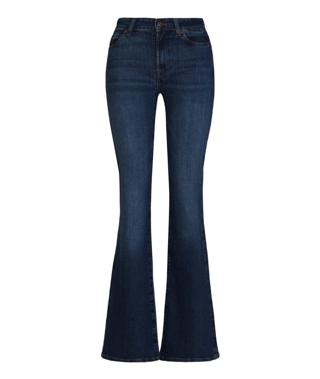 7 FOR ALL MANKIND Синие хлопковые джинсы клеш, фото 1