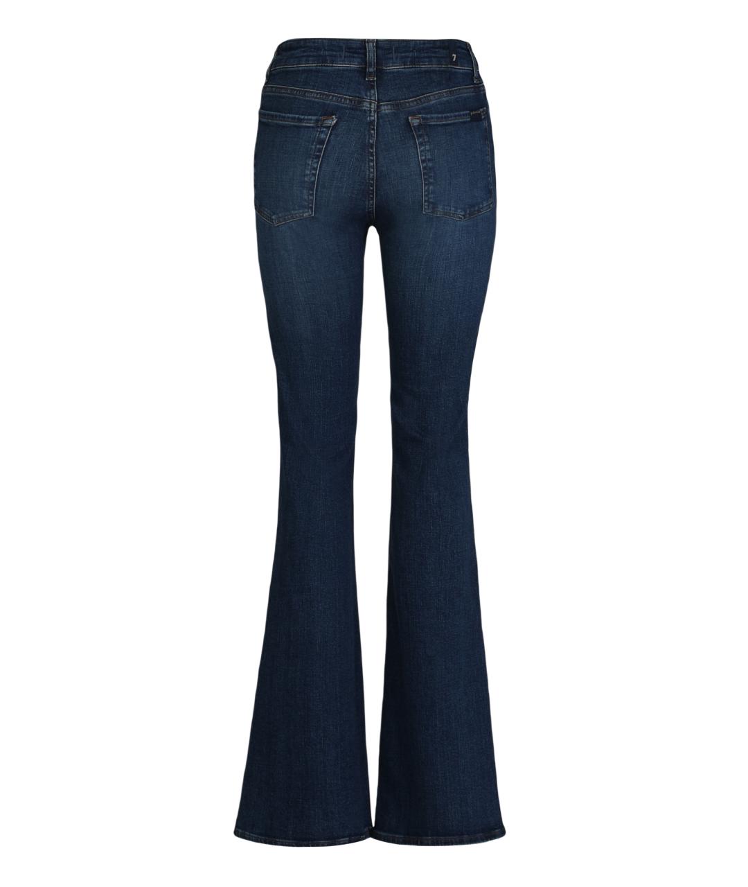 7 FOR ALL MANKIND Синие хлопковые джинсы клеш, фото 2
