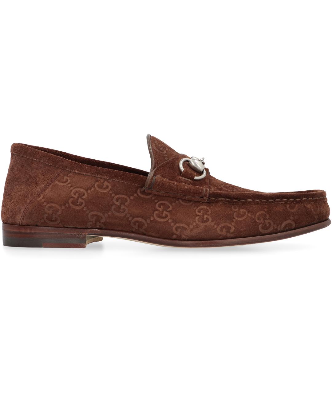 GUCCI Коричневые замшевые лоферы, фото 2