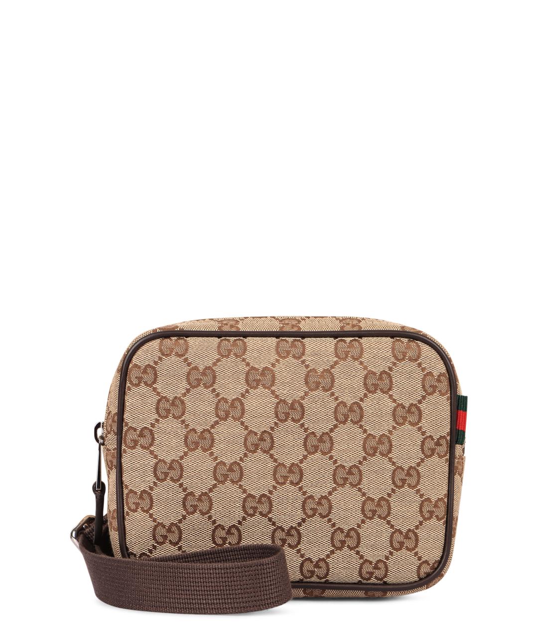 GUCCI Бежевая хлопковая сумка на плечо, фото 1