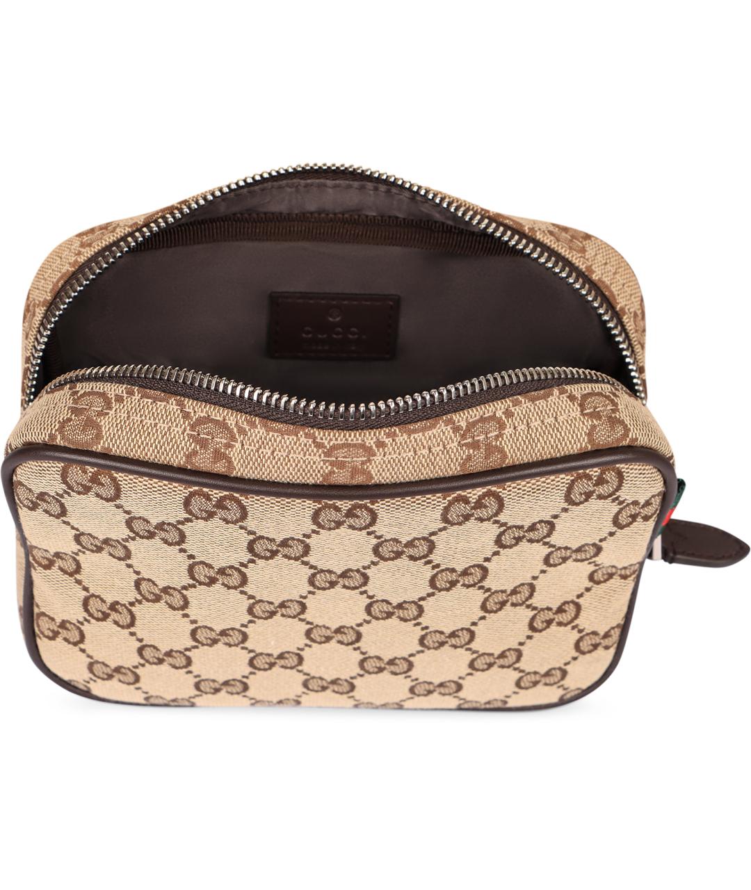 GUCCI Бежевая хлопковая сумка на плечо, фото 6