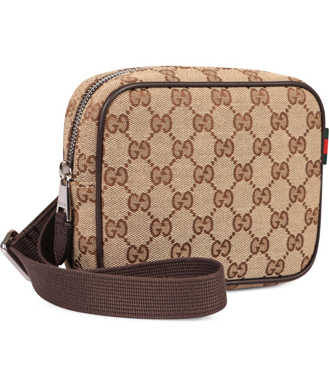 GUCCI Бежевая хлопковая сумка на плечо, фото 3