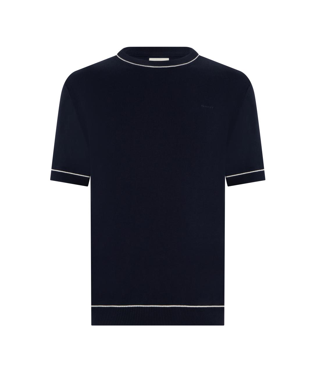 GANT Черная хлопковая футболка, фото 1