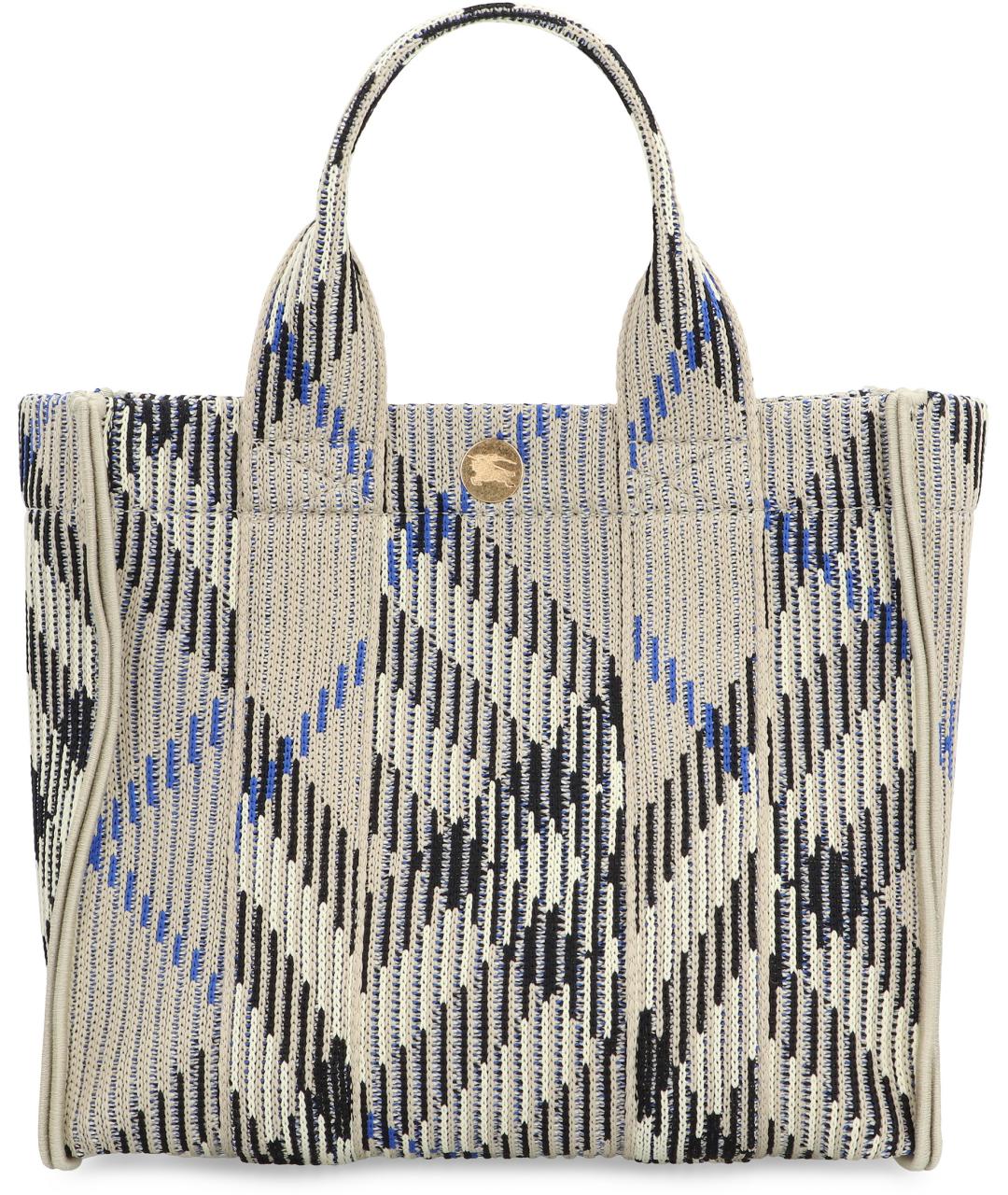 BURBERRY Бежевая синтетическая сумка тоут, фото 4