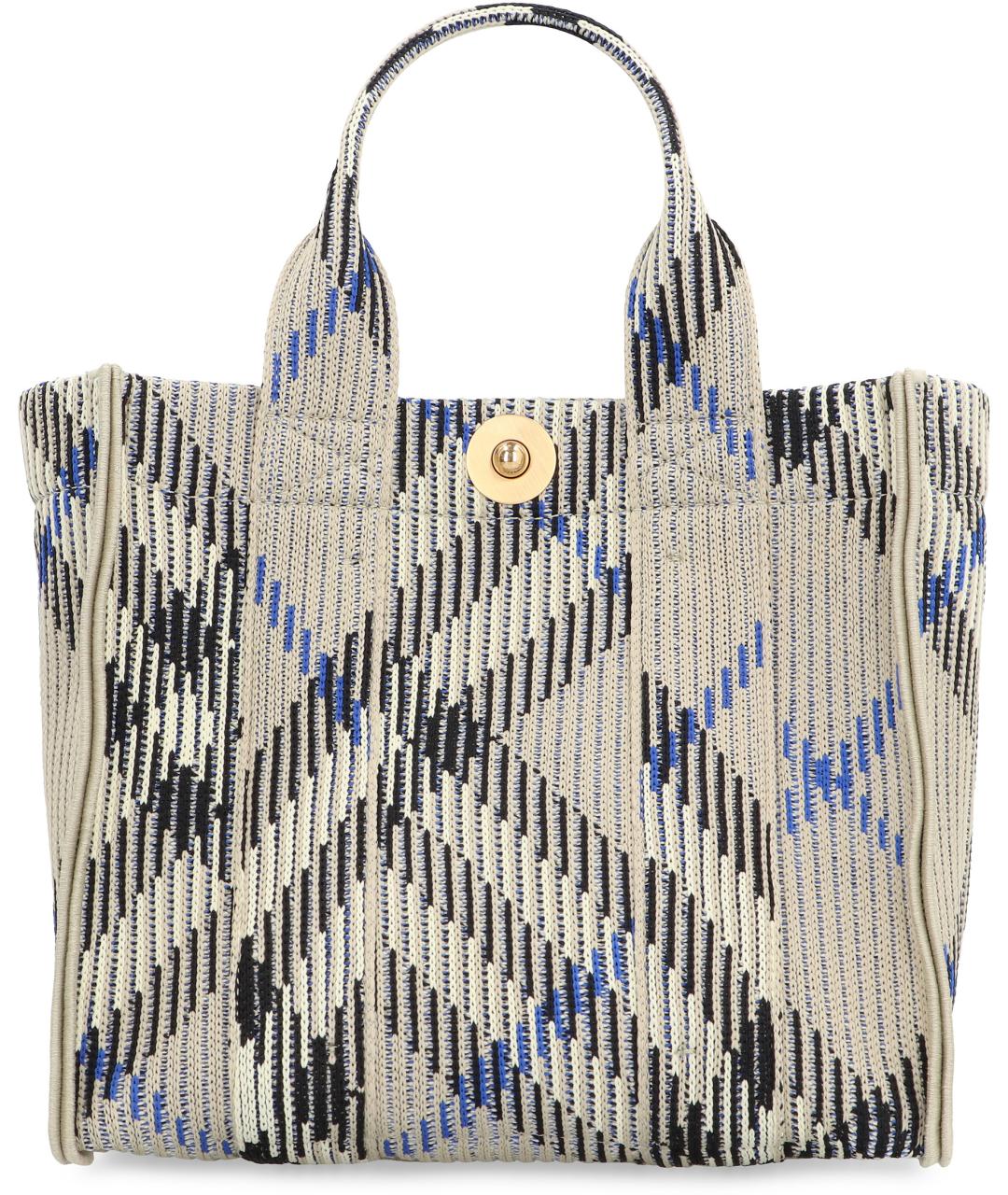 BURBERRY Бежевая синтетическая сумка тоут, фото 2