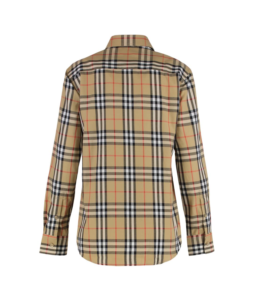 BURBERRY Бежевая хлопковая рубашка, фото 2
