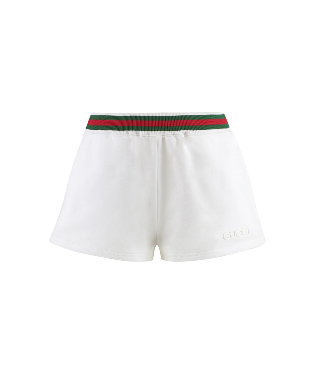 GUCCI Белые хлопковые шорты, фото 1