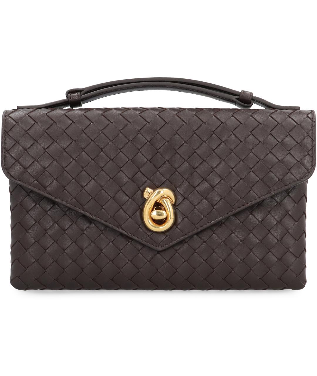 BOTTEGA VENETA Коричневая кожаная сумка через плечо, фото 2