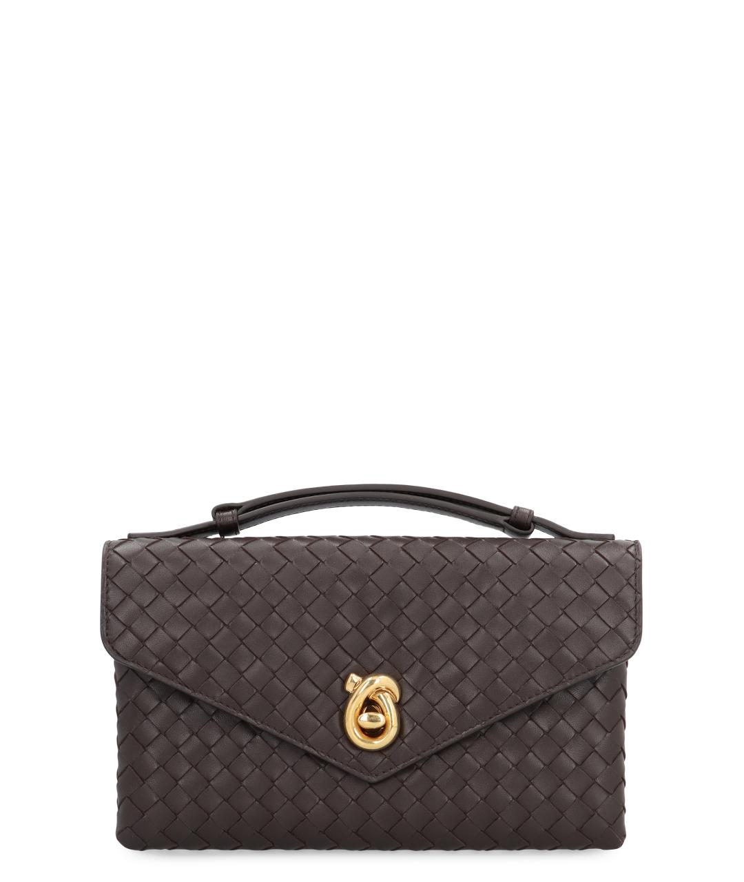 BOTTEGA VENETA Коричневая кожаная сумка через плечо, фото 1