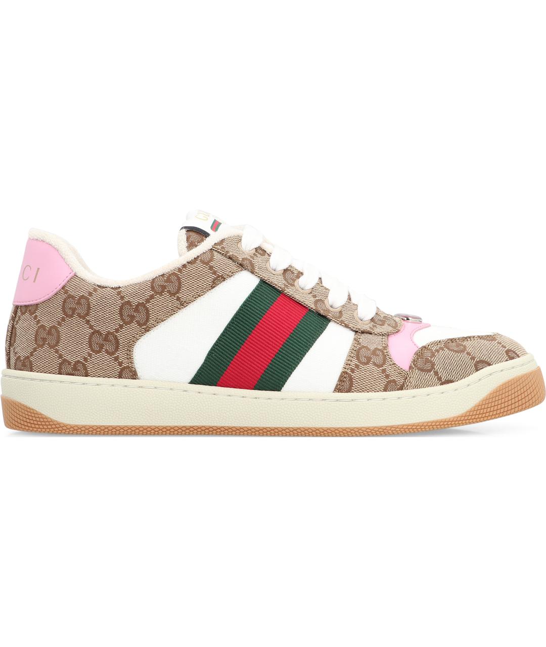 GUCCI Бежевые синтетические кроссовки, фото 2