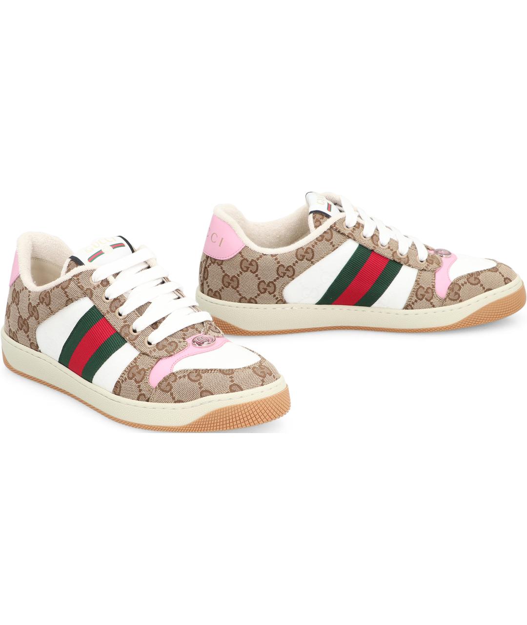 GUCCI Бежевые синтетические кроссовки, фото 3