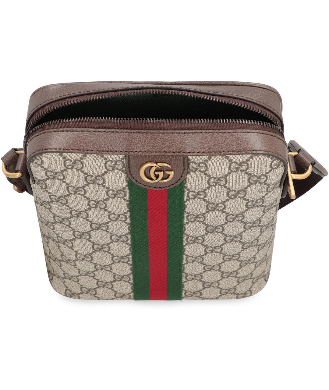 GUCCI Бежевая сумка на плечо из искусственной кожи, фото 5