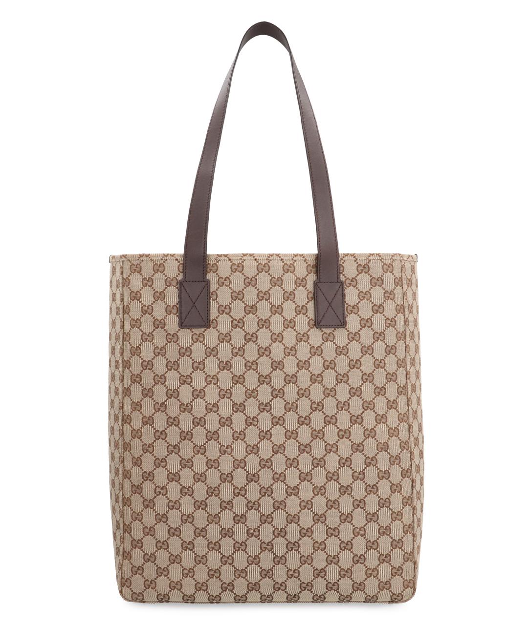 GUCCI Бежевая канва сумка тоут, фото 4
