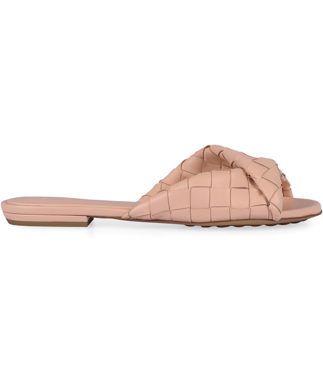 BOTTEGA VENETA Розовые кожаные сандалии, фото 1