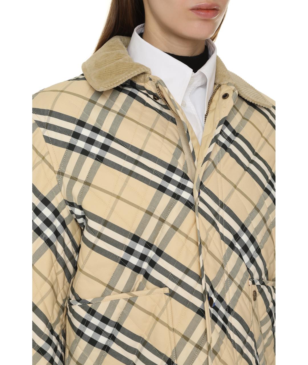 BURBERRY Бежевая хлопковая куртка, фото 5