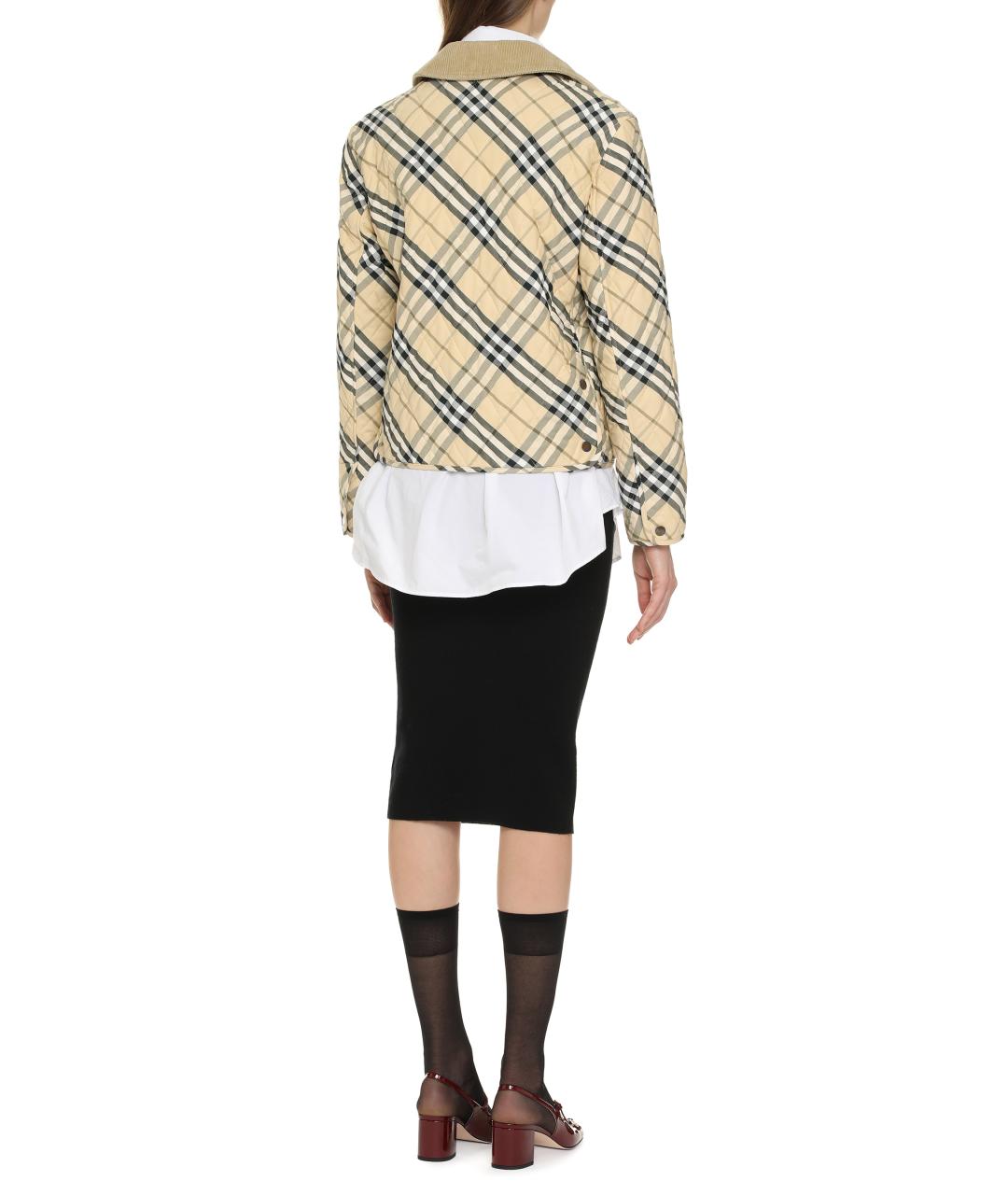 BURBERRY Бежевая хлопковая куртка, фото 4