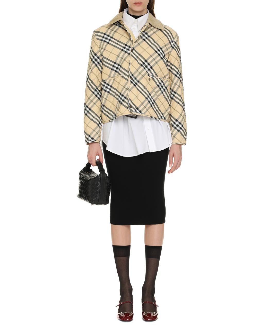 BURBERRY Бежевая хлопковая куртка, фото 3