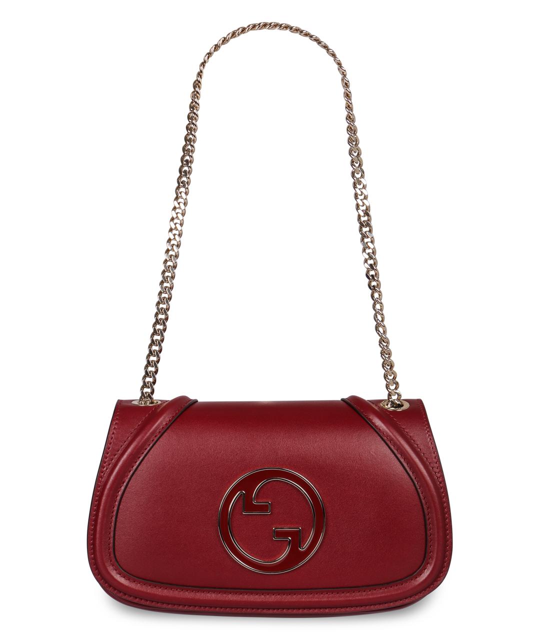 GUCCI Красная кожаная сумка через плечо, фото 1
