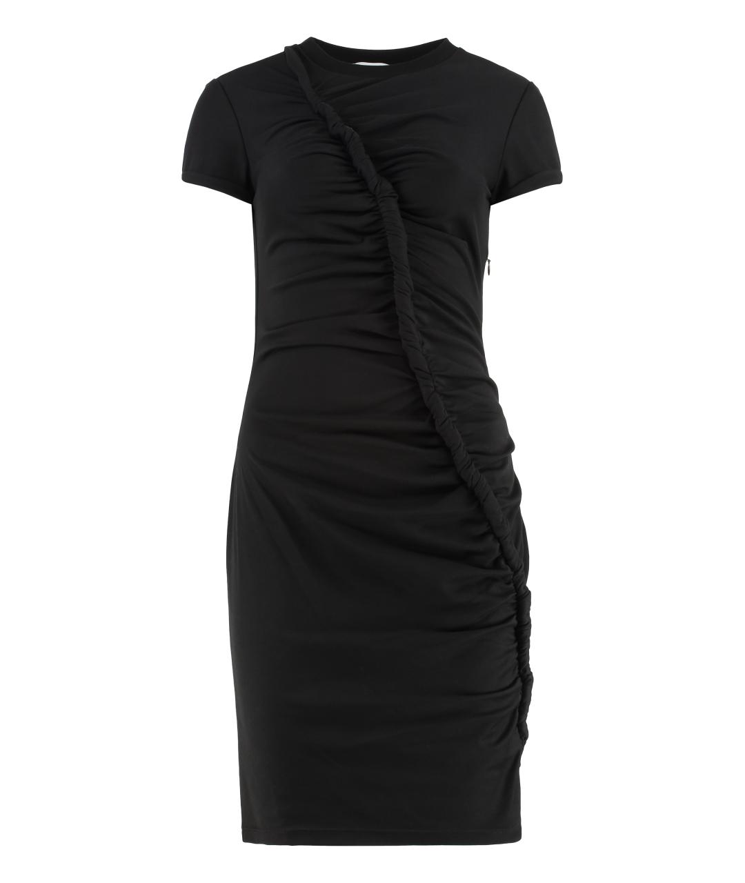 ALEXANDER MCQUEEN Черное хлопковое платье, фото 1