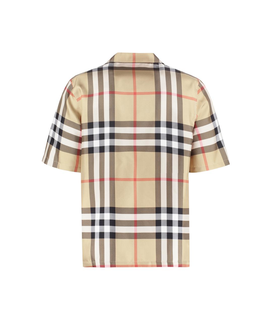 BURBERRY Бежевая шелковая кэжуал рубашка, фото 2