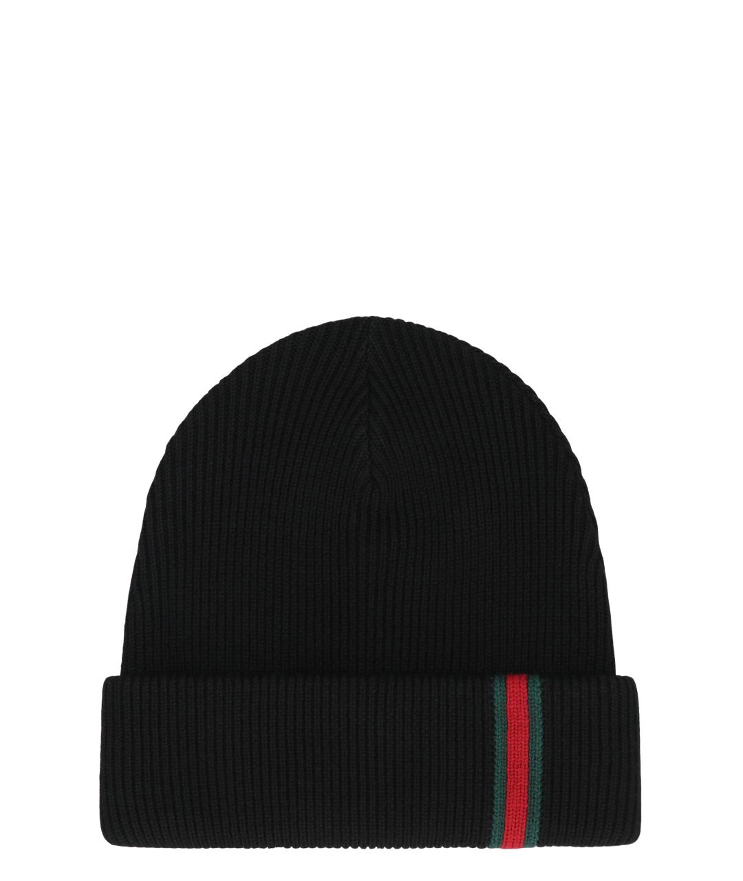 GUCCI Черная шерстяная шапка, фото 1