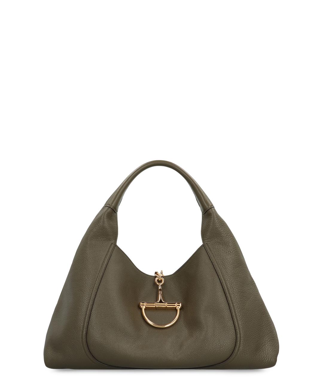 GUCCI Зеленая кожаная сумка тоут, фото 1
