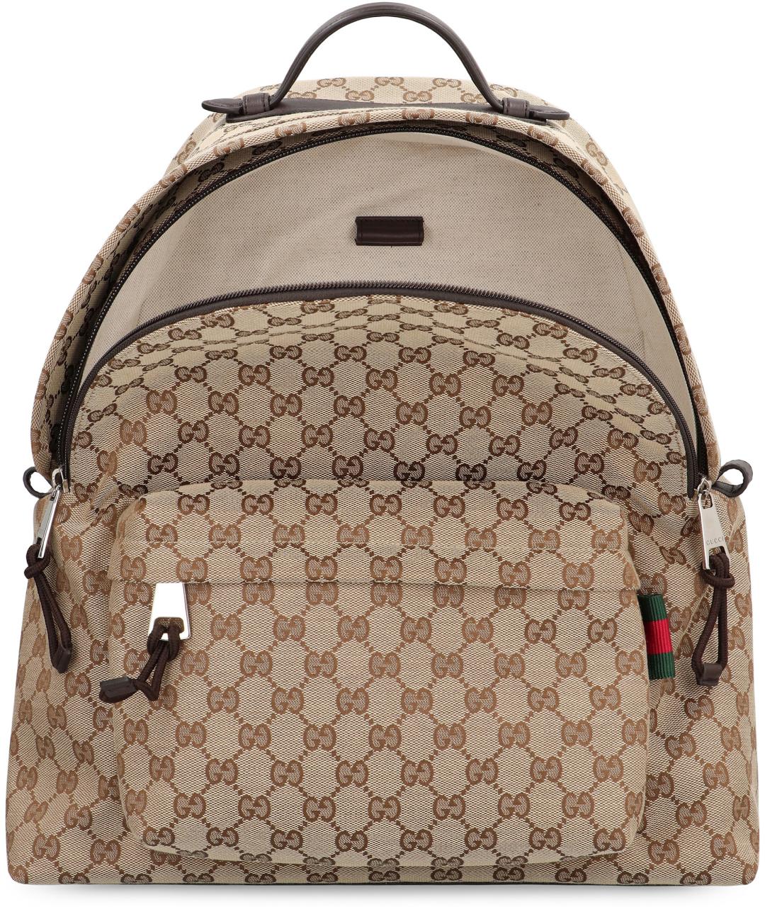 GUCCI Бежевый канва рюкзак, фото 5