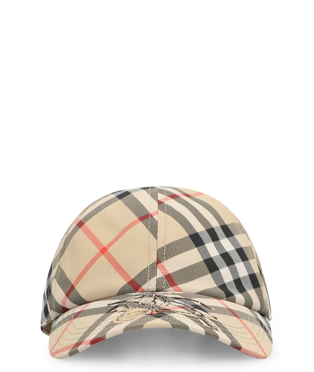 BURBERRY Бежевая синтетическая кепка, фото 1
