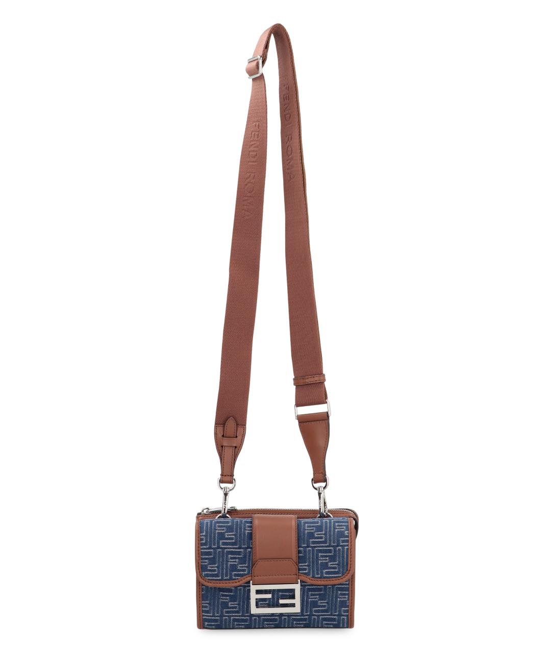 FENDI Синяя деним сумка на плечо, фото 4